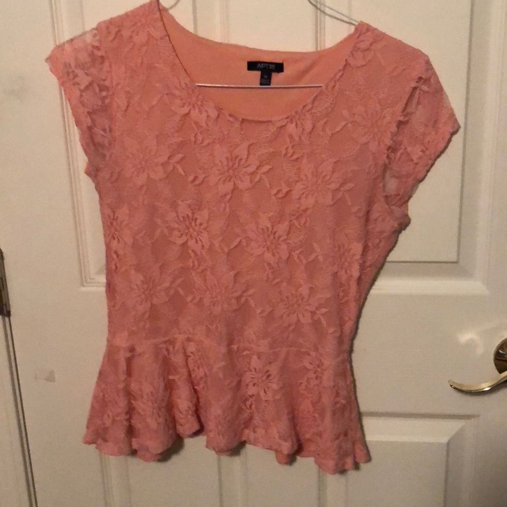 Pink Lacey top